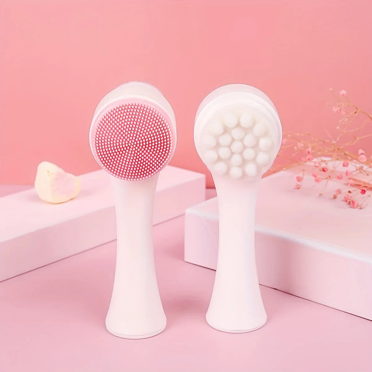 Nettoyeur de pattes et brosse de massage en silicone - accessoires 2 en 1 pour chien