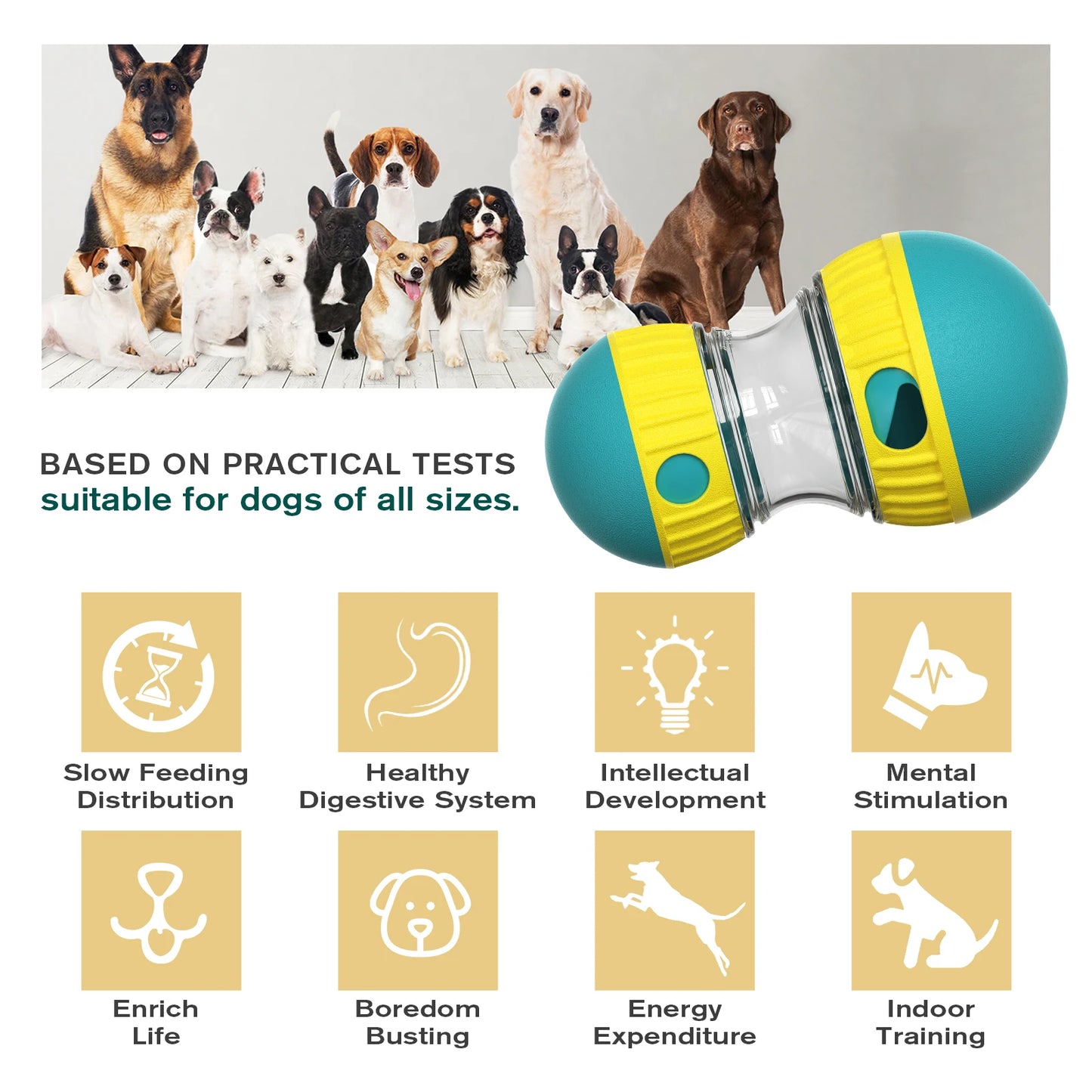 Jouet Interactif Distributeur de Friandises pour Chiens et Chats – Éducatif et Anti-Stress