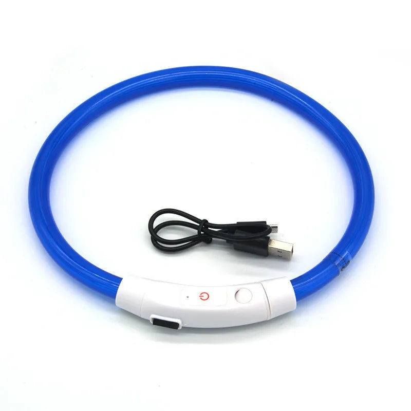 Collier LED rechargeable USB – Sécurité nocturne pour chiens & chats, anti-perte