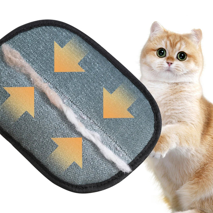 Lot de 2 gants attrape-poils pour animaux – Enlève facilement les poils de chien, chat et lapin