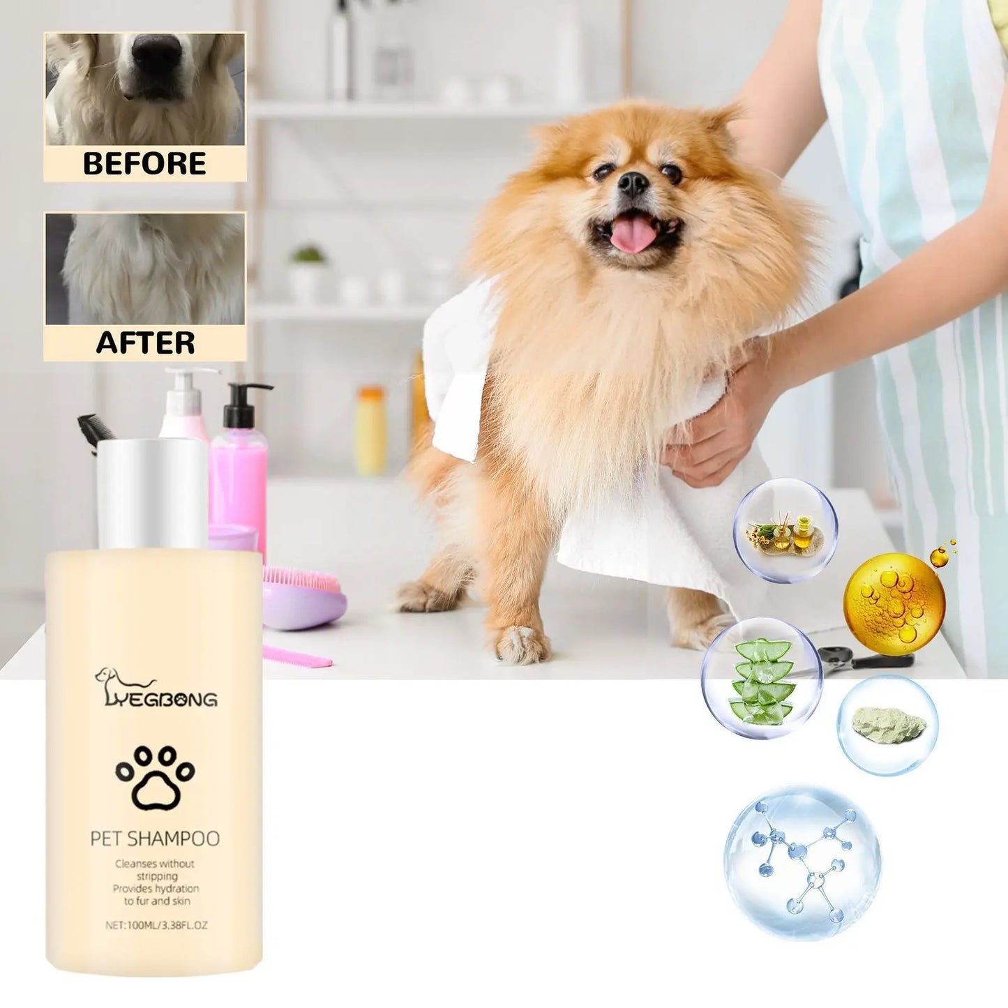 Shampoing pour animaux de compagnie, Gel douche pour chats et chiens, déodorant nettoyant doux, Anti-démangeaison, parfum longue durée, fournitures de soins pour animaux de compagnie, produits