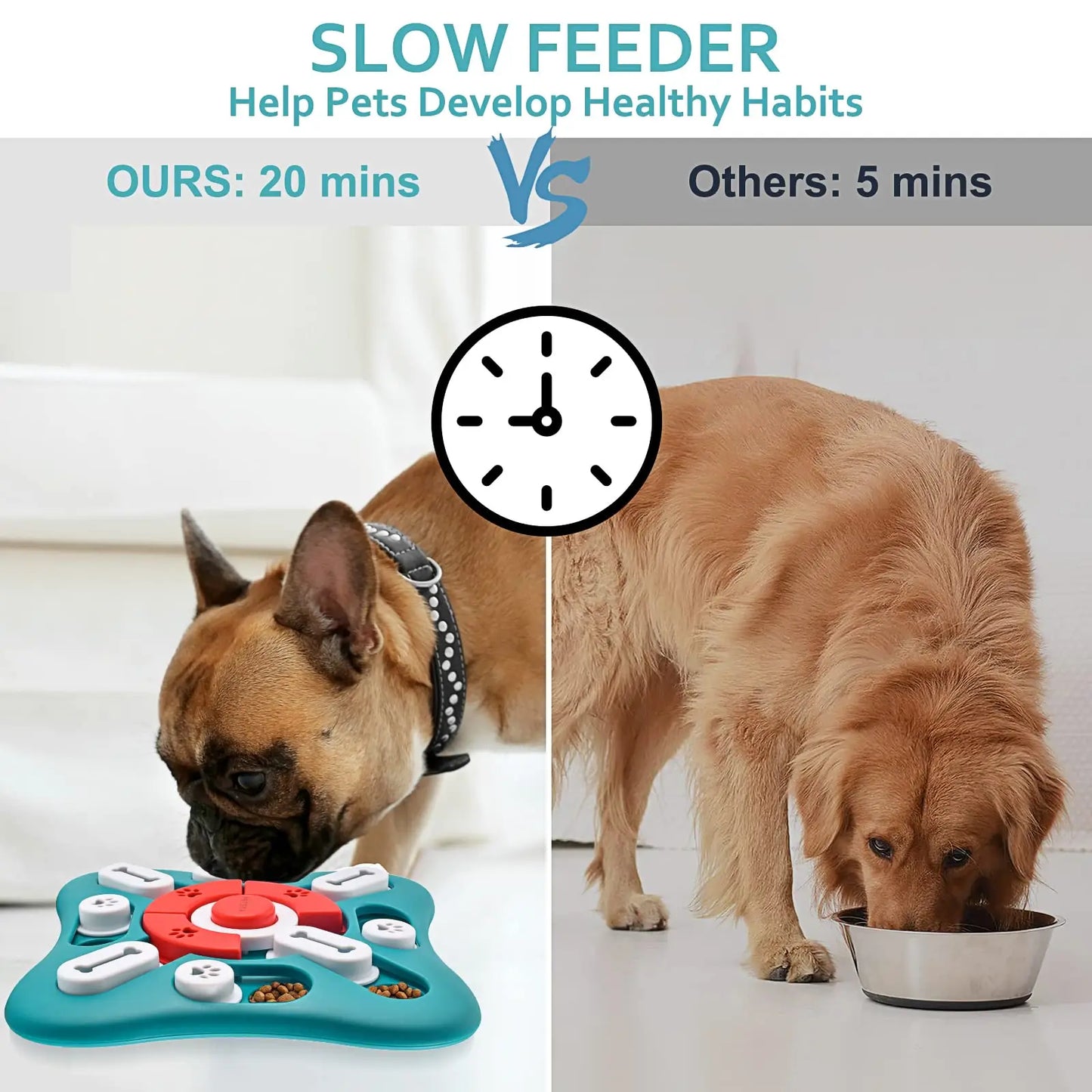 Puzzle Interactif pour Chien – Jouet Distributeur de Friandises, Stimulation Intellectuelle & Anti-ennuie.