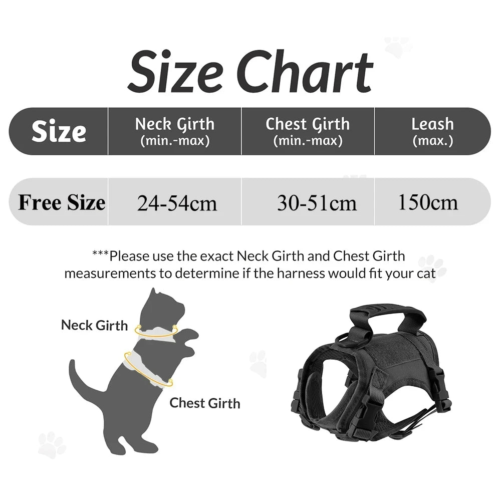 Harnais tactique pour chien, harnais pour chiot de petite race, gilet pour chat réglable pour Service militaire, accessoires pour chiens, entraînement et travail