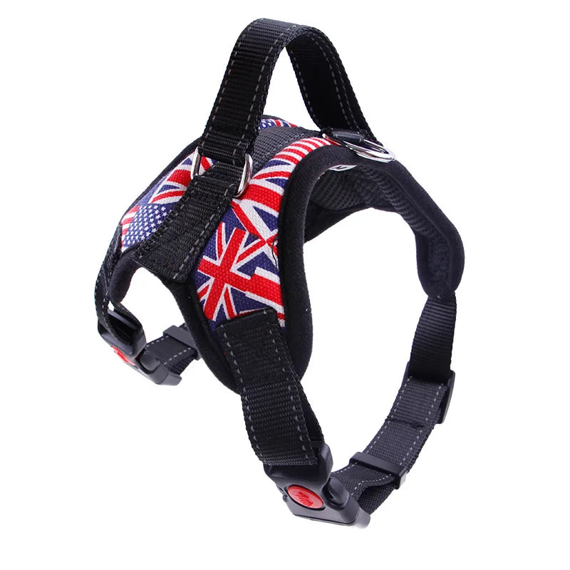 Harnais réglable en nylon pour grands chiens – Sécurité et confort tous temps