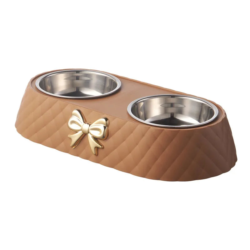 Gamelle Double Design pour Chien – Bols Inox Amovibles avec Support Élégant