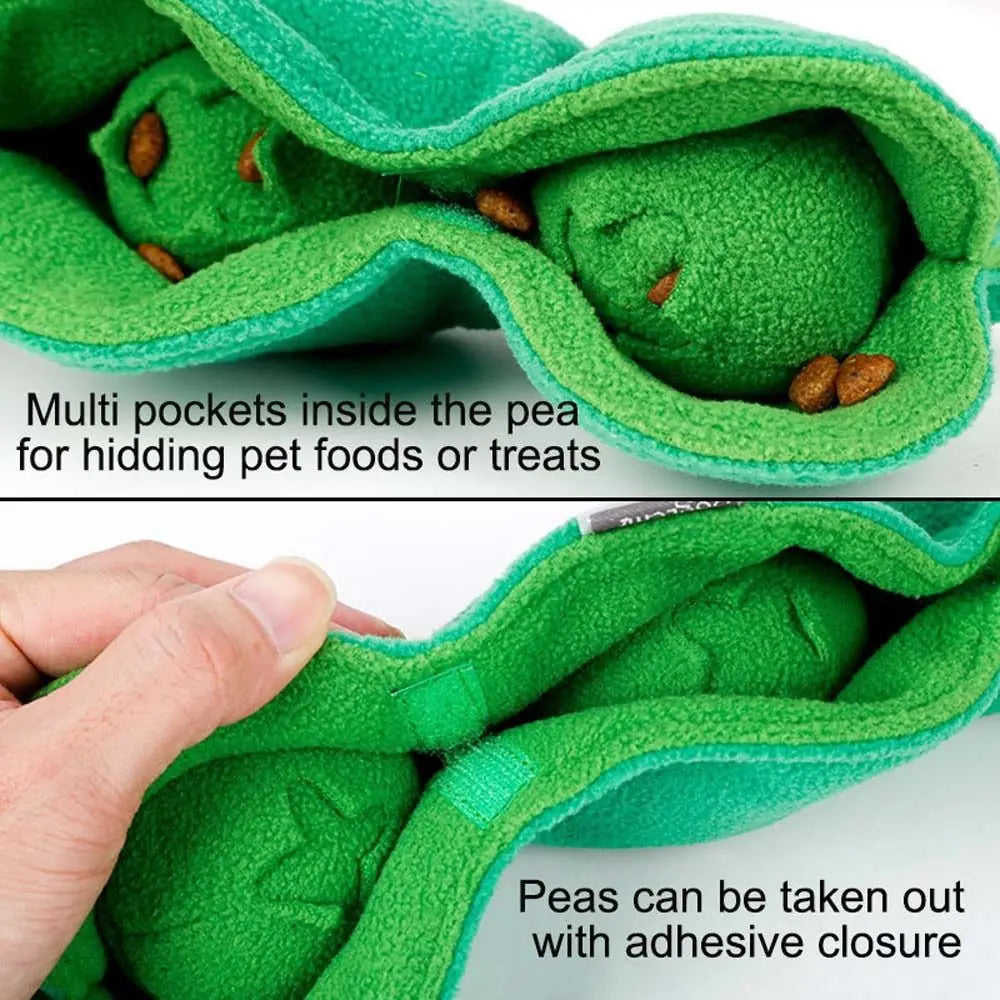 Jouet Interactif pour Chien – Gousse de Pois avec Friandises Cachées, Puzzle & Anti-Stress