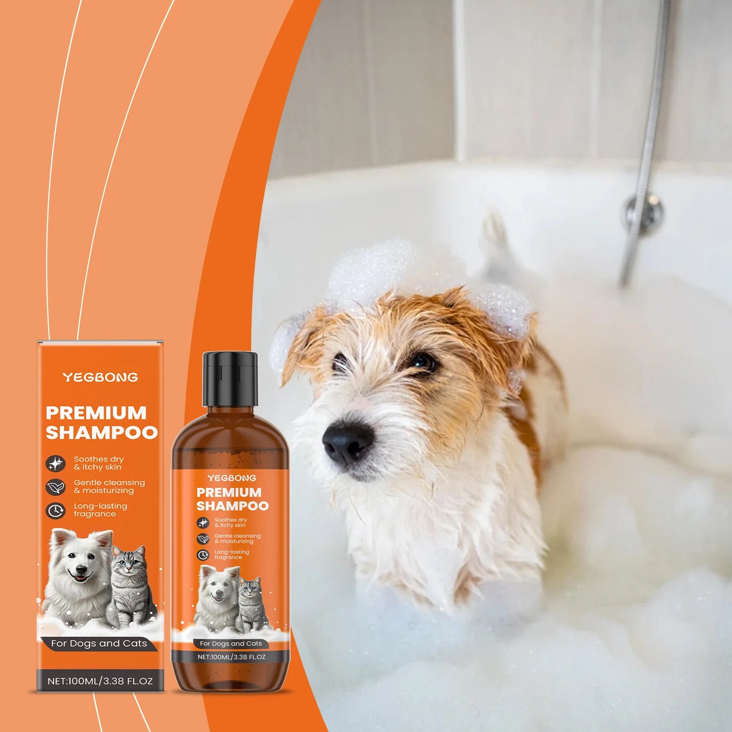 Shampooing naturel à l’huile de coco – Anti-odeurs & anti-puces pour chiens