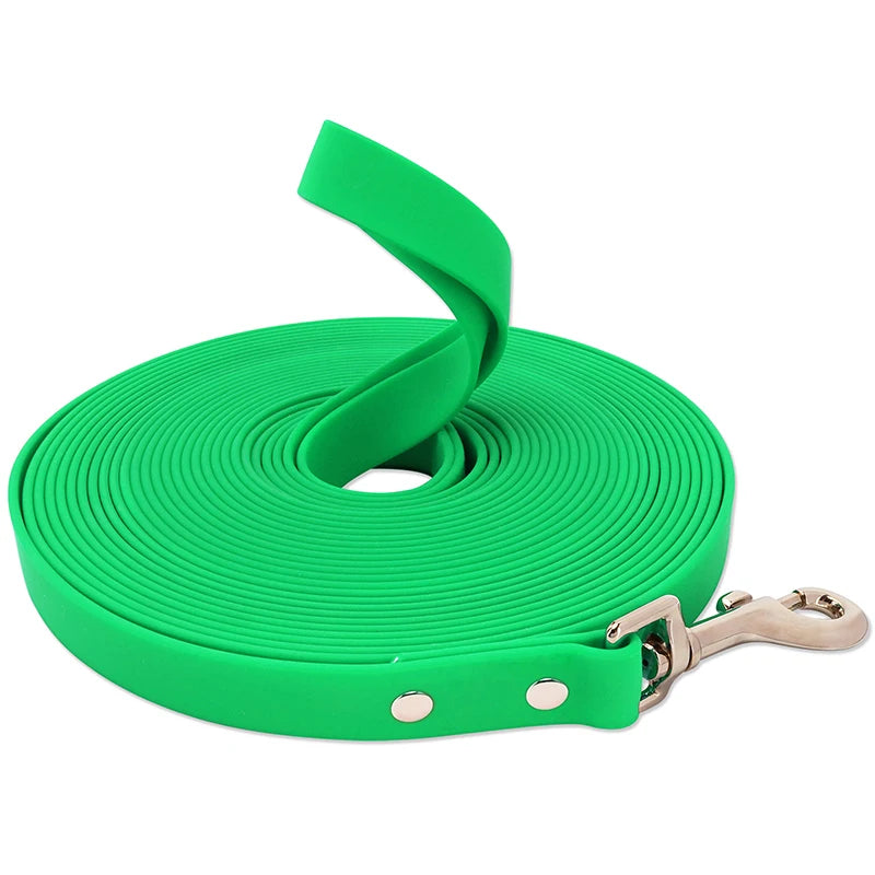 Laisse Longue Imperméable pour Chien – PVC Résistant, Facile à Nettoyer (3m, 5m, 10m, 15m)