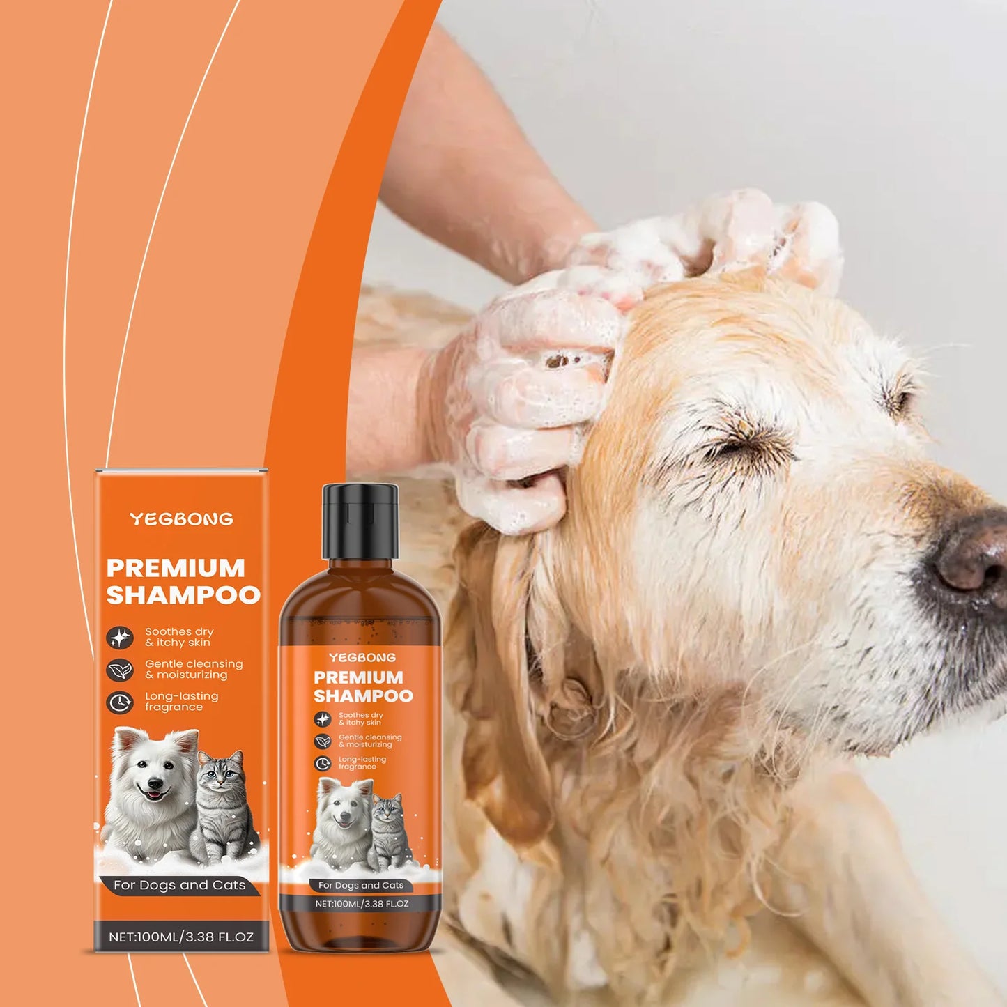 Shampooing naturel à l’huile de coco – Anti-odeurs & anti-puces pour chiens