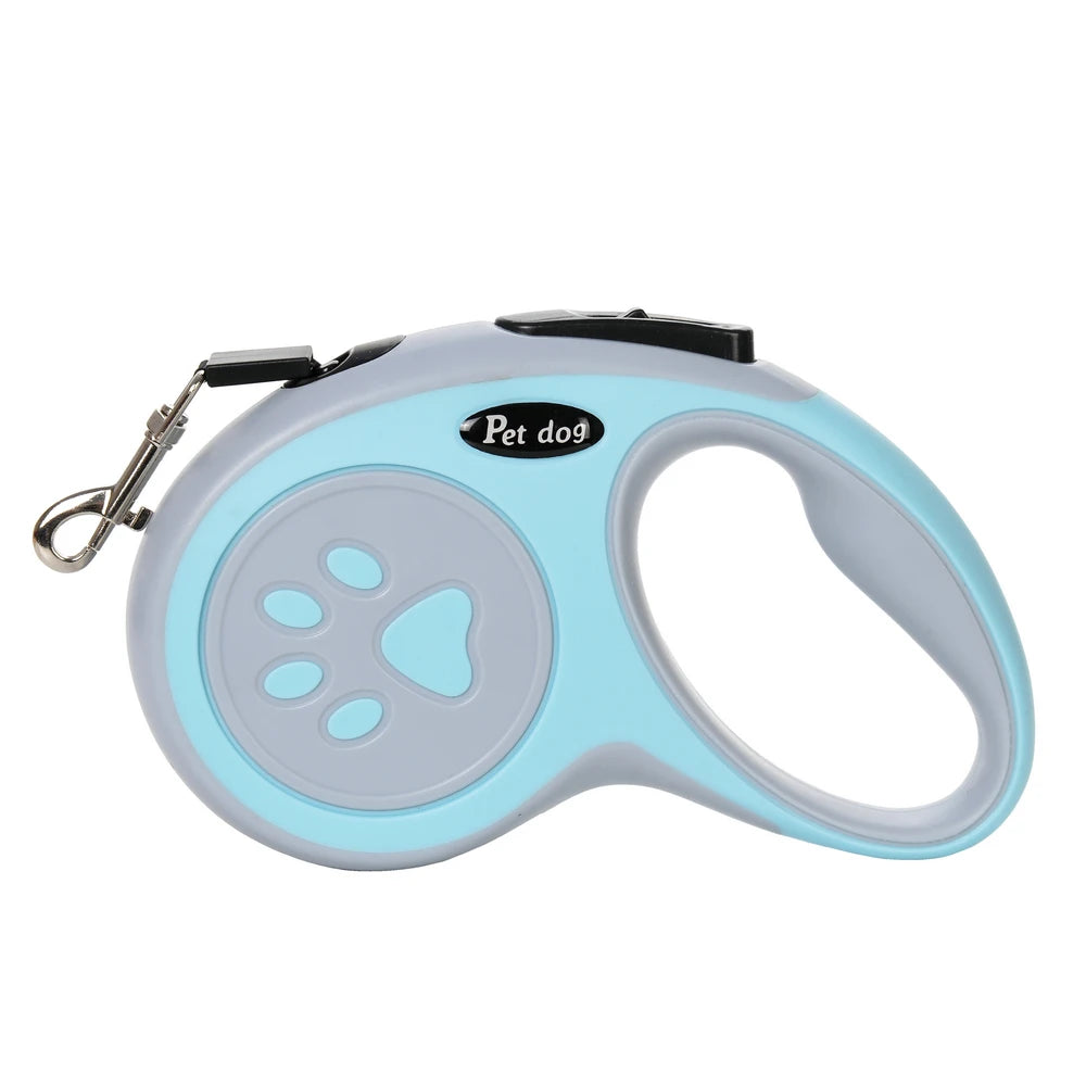 Laisse rétractable en nylon – 3 m / 5 m, poignée confortable pour chiens & chats