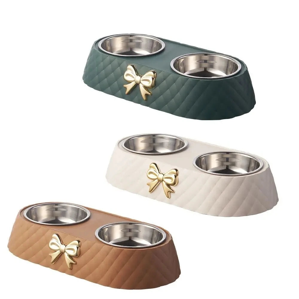 Gamelle Double Design pour Chien – Bols Inox Amovibles avec Support Élégant