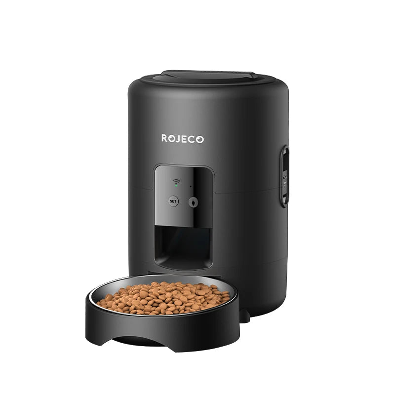 Mangeoire Automatique Connectée ROJECO 2L – Distributeur de Croquettes Intelligent Wi-Fi pour Chien