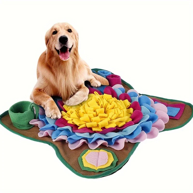 Tapis de Fouille Interactif pour Chiens – Jeu Éducatif, Anti-Stress et Mangeoire Lente