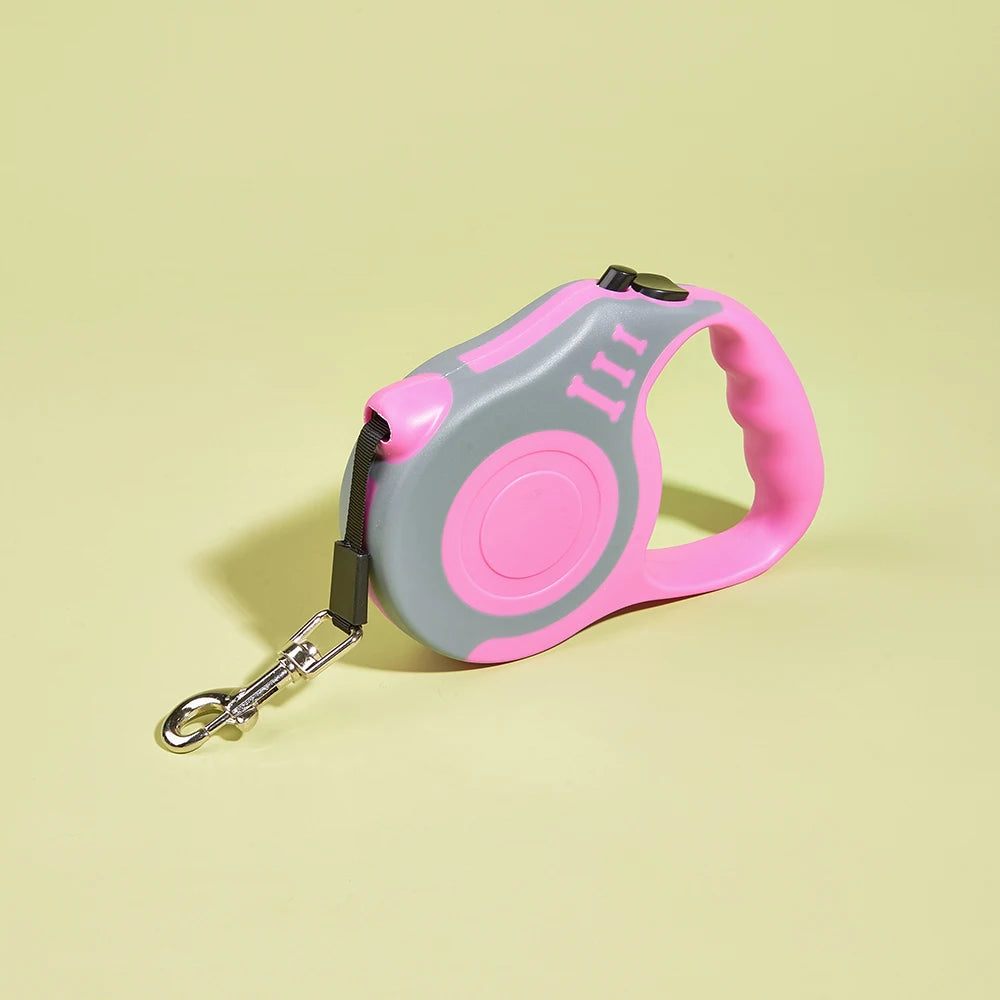 Laisse Rétractable 3m / 5m en Nylon Résistant – Pour Chiens de Petite à Grande Taille