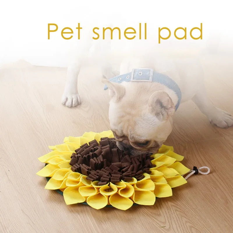 Tapis de Fouille pour Chien – Jeu d’Intelligence & Anti-Stress en Forme de Tournesol