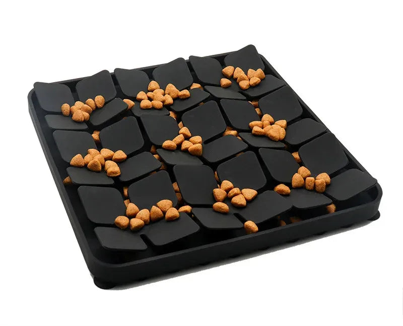 Tapis de Léchage et Fouille en Silicone – Gamelle Lente & Anti-Stress avec Ventouses pour Chiens