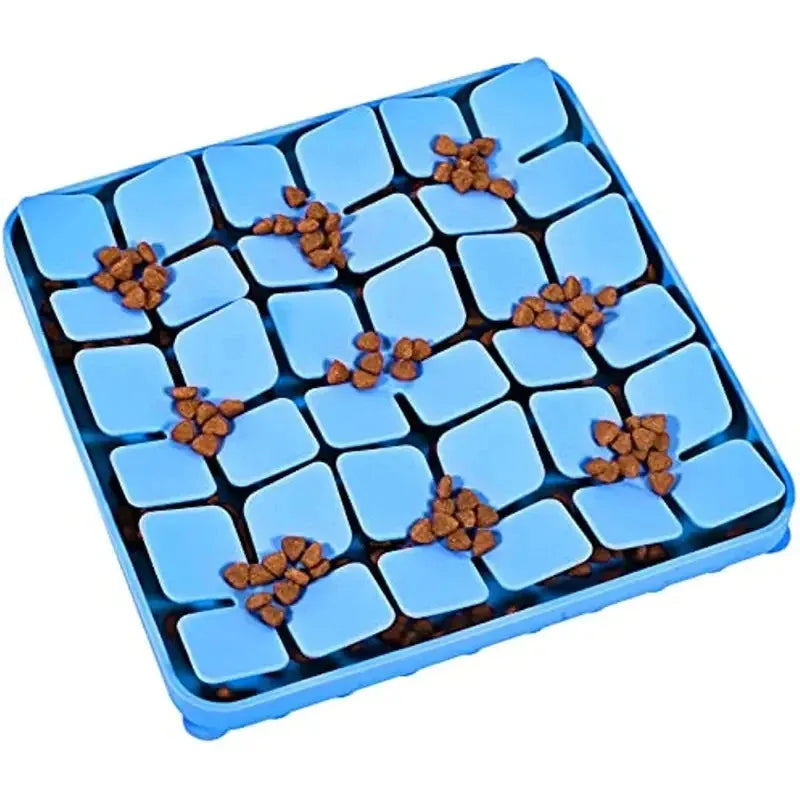 Tapis de Léchage et Fouille en Silicone – Gamelle Lente & Anti-Stress avec Ventouses pour Chiens