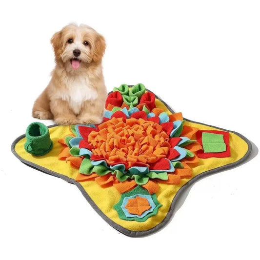 Tapis de Fouille Interactif pour Chiens – Jeu Éducatif, Anti-Stress et Mangeoire Lente
