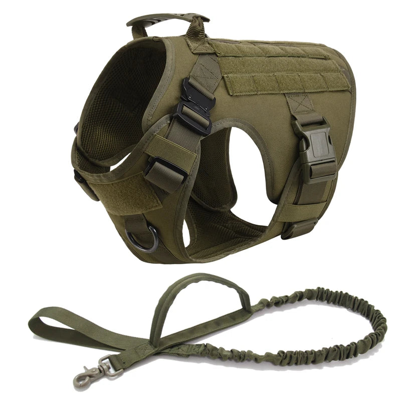 Gilet militaire tactique pour animaux de compagnie, berger allemand Golden Retriever, ensemble harnais et laisse d'entraînement tactique pour chiens de toutes les races