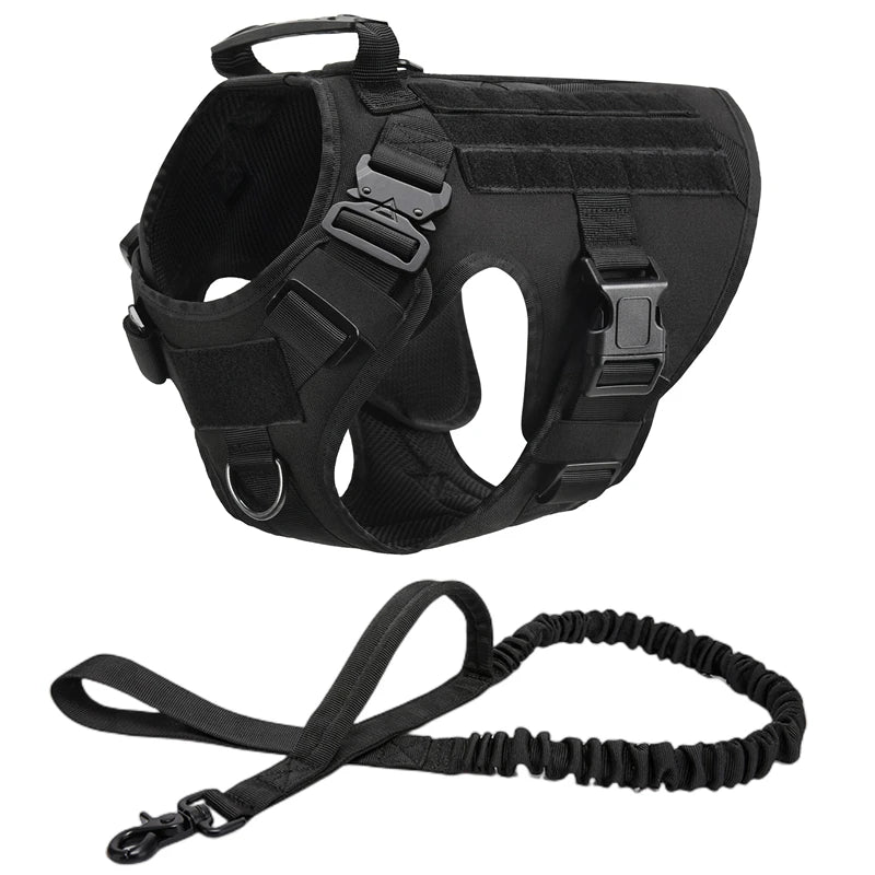 Gilet militaire tactique pour animaux de compagnie, berger allemand Golden Retriever, ensemble harnais et laisse d'entraînement tactique pour chiens de toutes les races