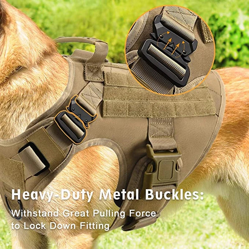 Gilet militaire tactique pour animaux de compagnie, berger allemand Golden Retriever, ensemble harnais et laisse d'entraînement tactique pour chiens de toutes les races