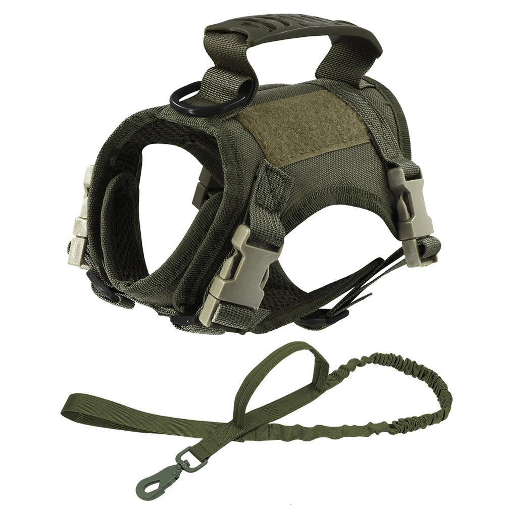 Harnais tactique pour chien, harnais pour chiot de petite race, gilet pour chat réglable pour Service militaire, accessoires pour chiens, entraînement et travail