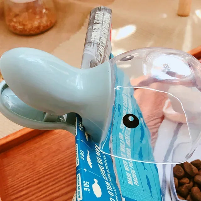 Cuillère Doseuse Multifonction pour Chien & Chat – Pelle à Croquettes avec Clip de Fermeture