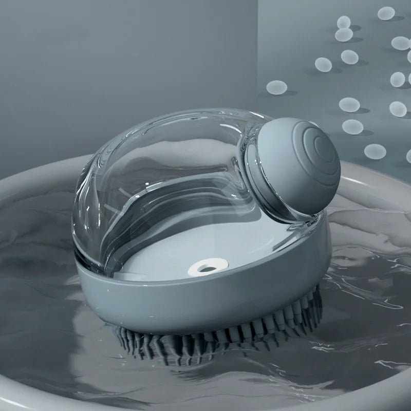 Brosse de bain pour animaux de compagnie 2025, nouvelle brosse de bain 2 en 1 pour chien avec distributeur de shampoing intégré, brosse de lavage pour animaux de compagnie, brosse de Massage de toilettage pour chiens et cha