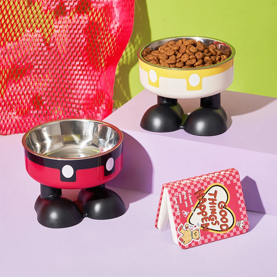 Gamelle Surélevée en Inox pour Chiens  – Antidérapante, Design et Protection des Cervicales