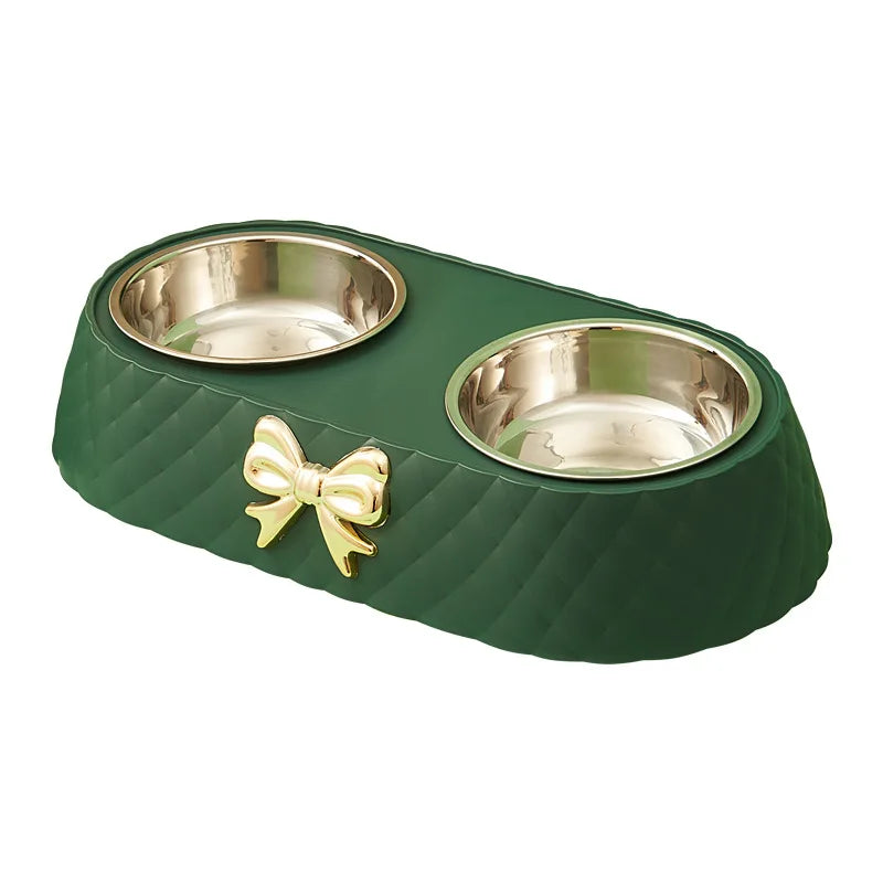 Gamelle Double Design pour Chien – Bols Inox Amovibles avec Support Élégant