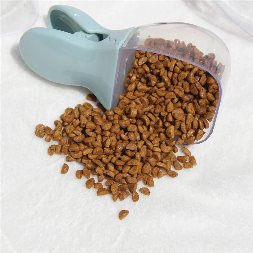 Cuillère Doseuse Multifonction pour Chien & Chat – Pelle à Croquettes avec Clip de Fermeture