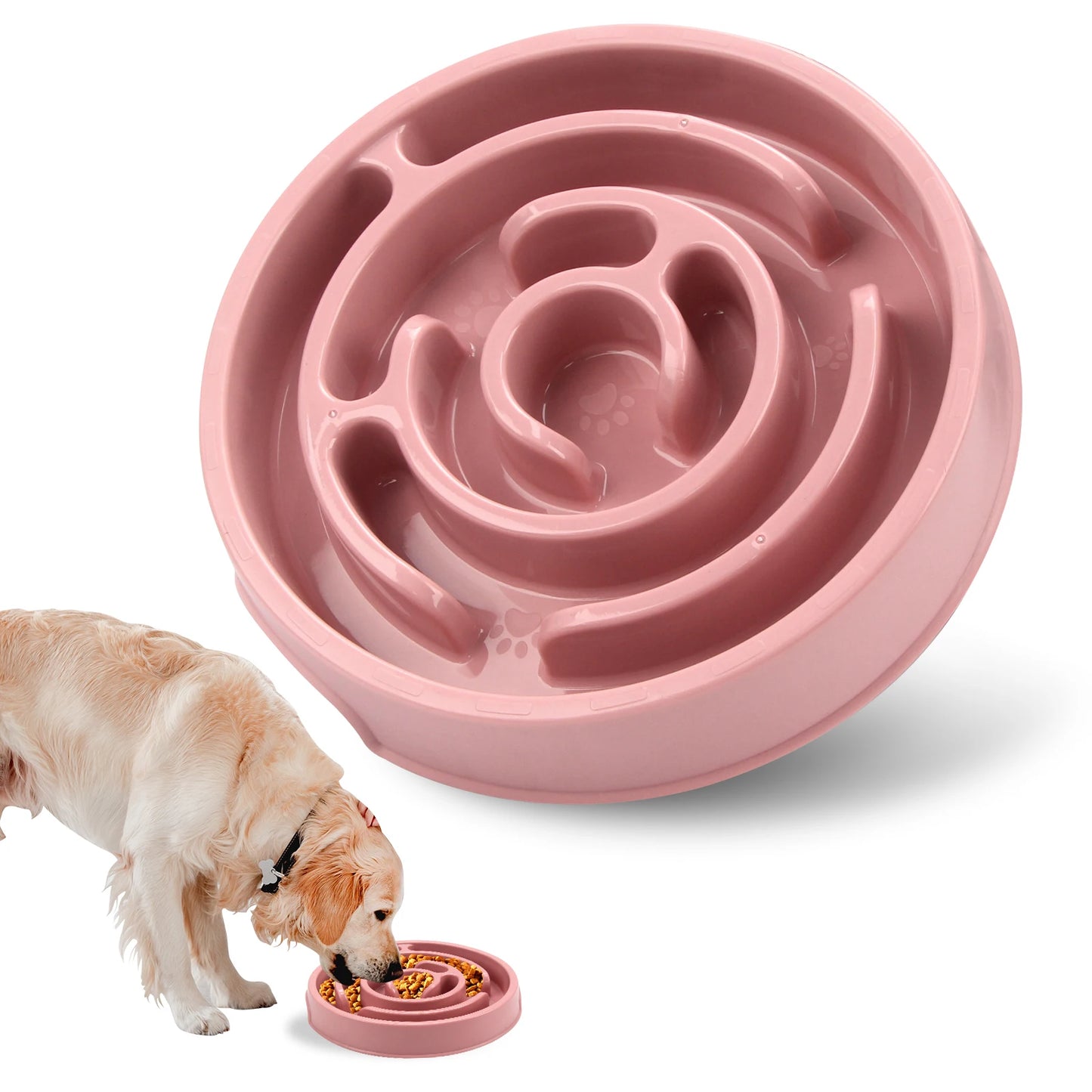 Bol Anti-Glouton pour Chien – Gamelle Antidérapante, Ralentit l’Alimentation, Évite les Ballonnements