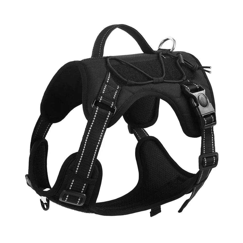 Harnais multifonction réfléchissant pour chien – Nylon réglable, confort & contrôle
