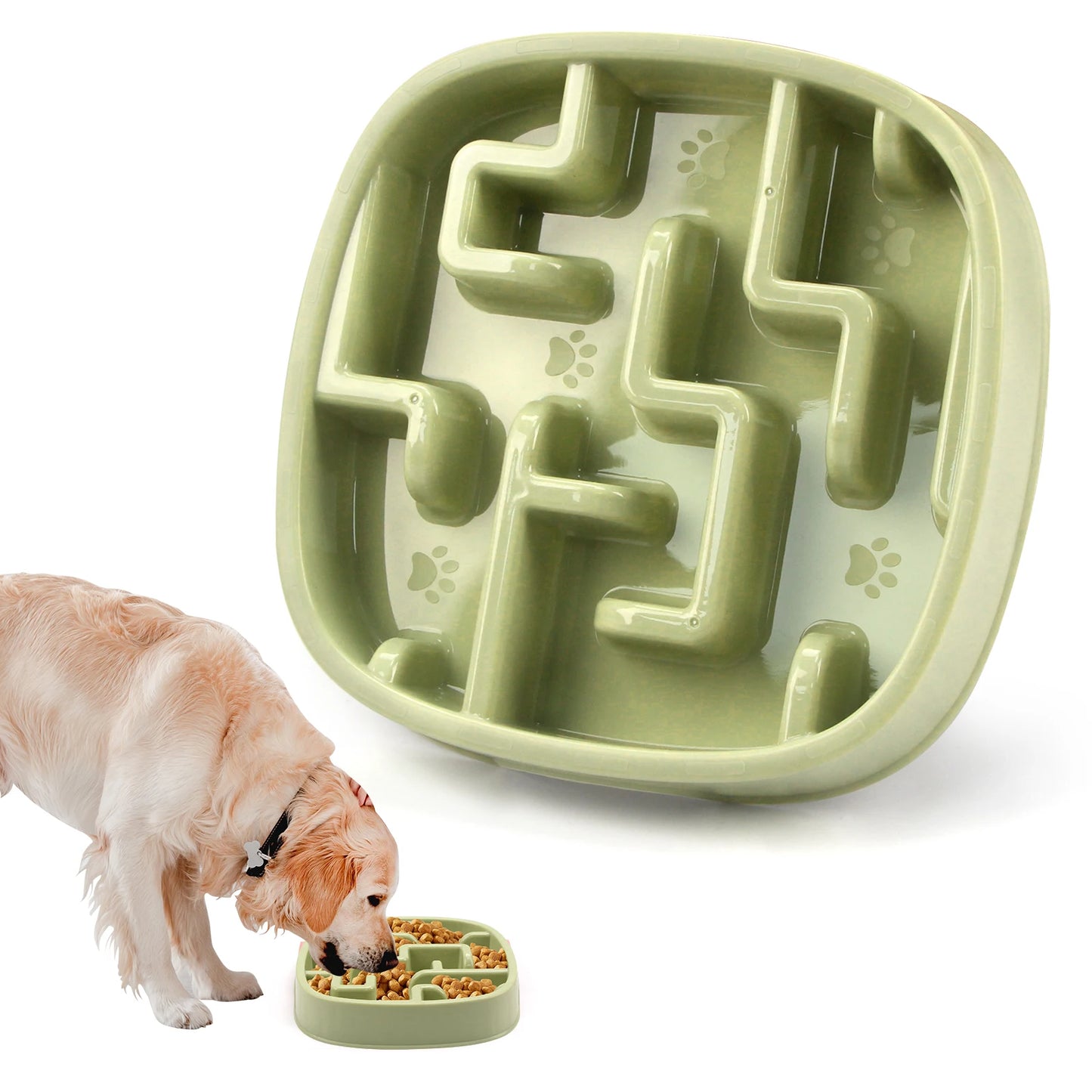 Bol Anti-Glouton pour Chien – Gamelle Antidérapante, Ralentit l’Alimentation, Évite les Ballonnements