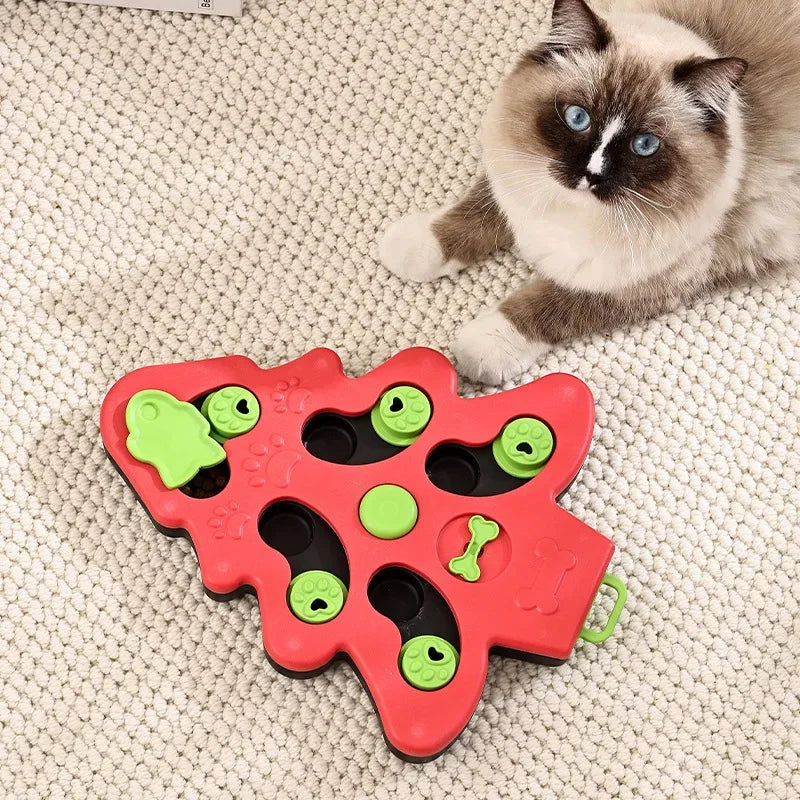 Puzzle Interactif pour Chien – Jouet Distributeur de Friandises et Gamelle Anti-glouton