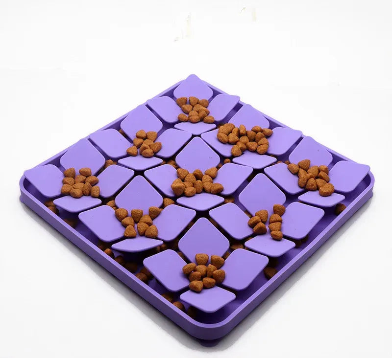 Tapis de Léchage et Fouille en Silicone – Gamelle Lente & Anti-Stress avec Ventouses pour Chiens
