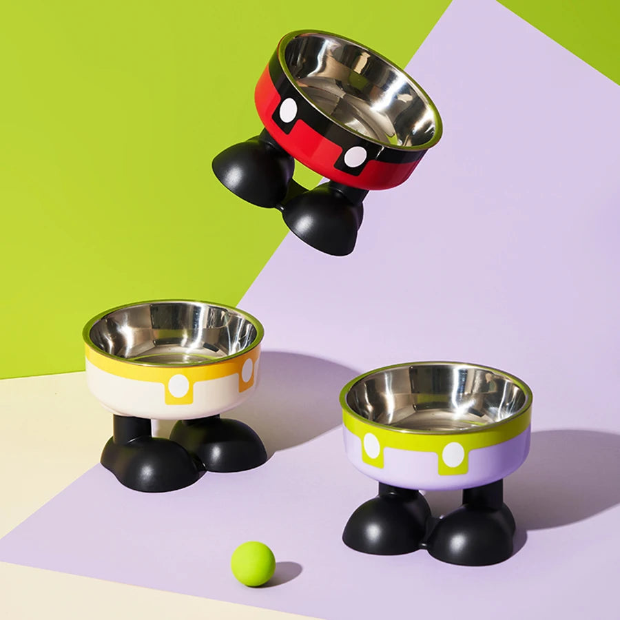 Gamelle Surélevée en Inox pour Chiens  – Antidérapante, Design et Protection des Cervicales