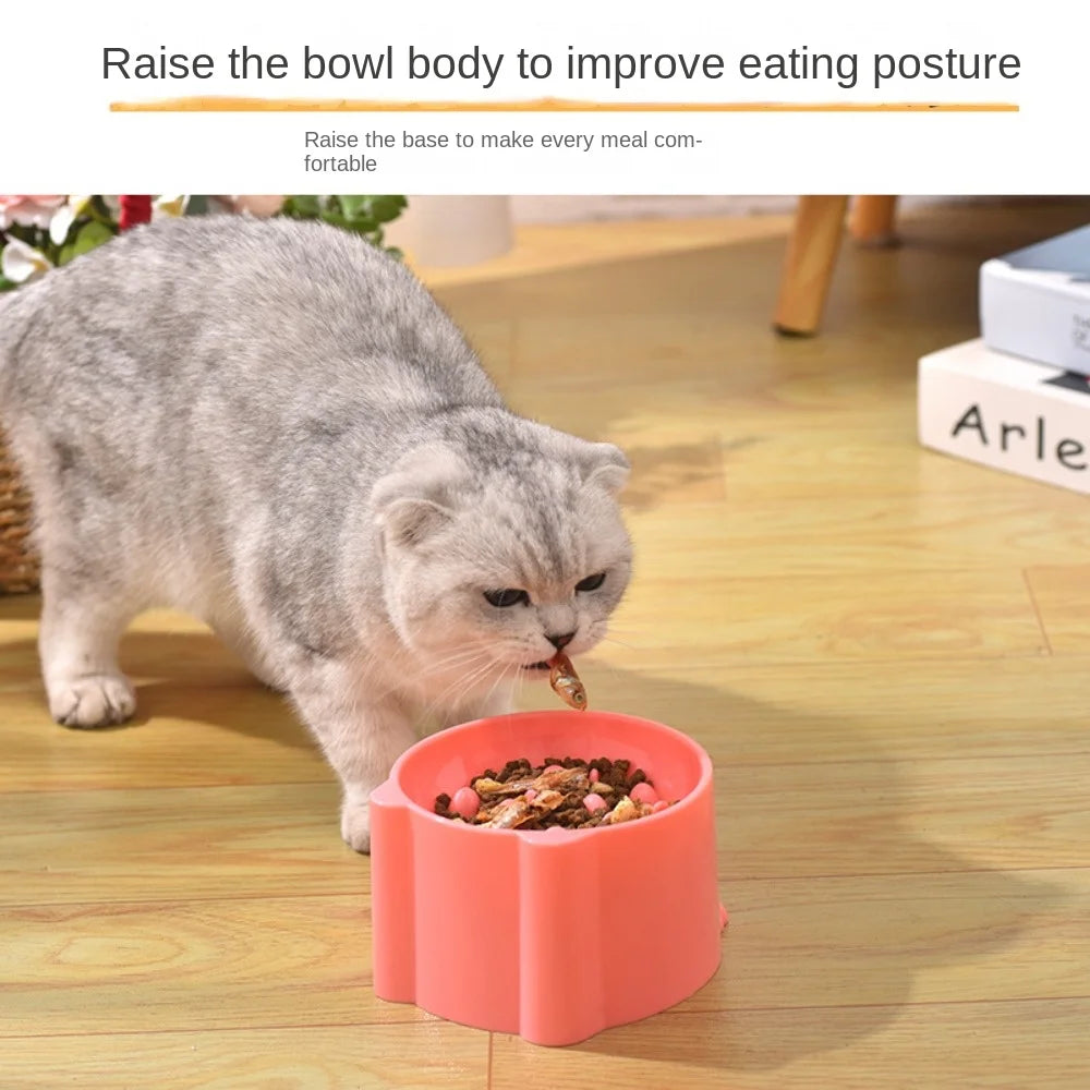 Gamelle Élevée Anti-Glouton pour Chats – Bol de Nourriture Anti-étouffement et Protection des Cervicales