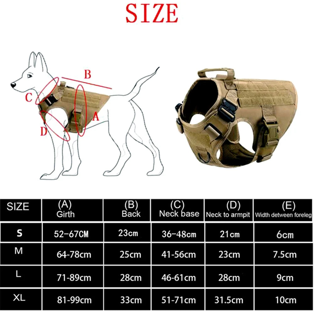 Gilet militaire tactique pour animaux de compagnie, berger allemand Golden Retriever, ensemble harnais et laisse d'entraînement tactique pour chiens de toutes les races