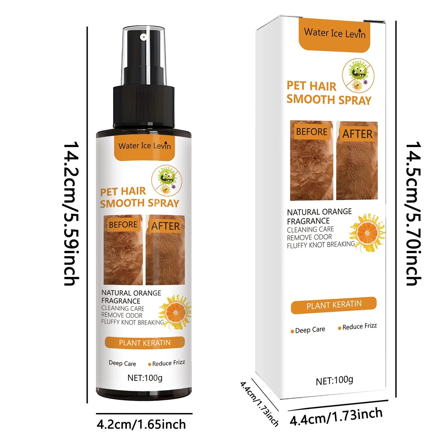 Spray lissant & hydratant pour poils de chiens et chats – 100ml