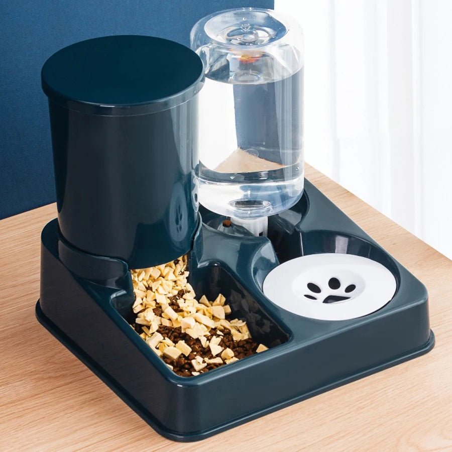 Distributeur Automatique 2-en-1 pour Chien & Chat – Gamelle Nourriture et Eau par Gravité