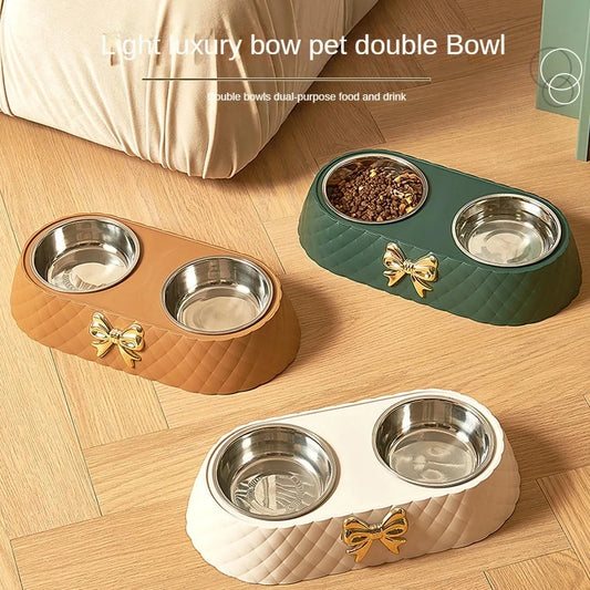 Gamelle Double Design pour Chien – Bols Inox Amovibles avec Support Élégant