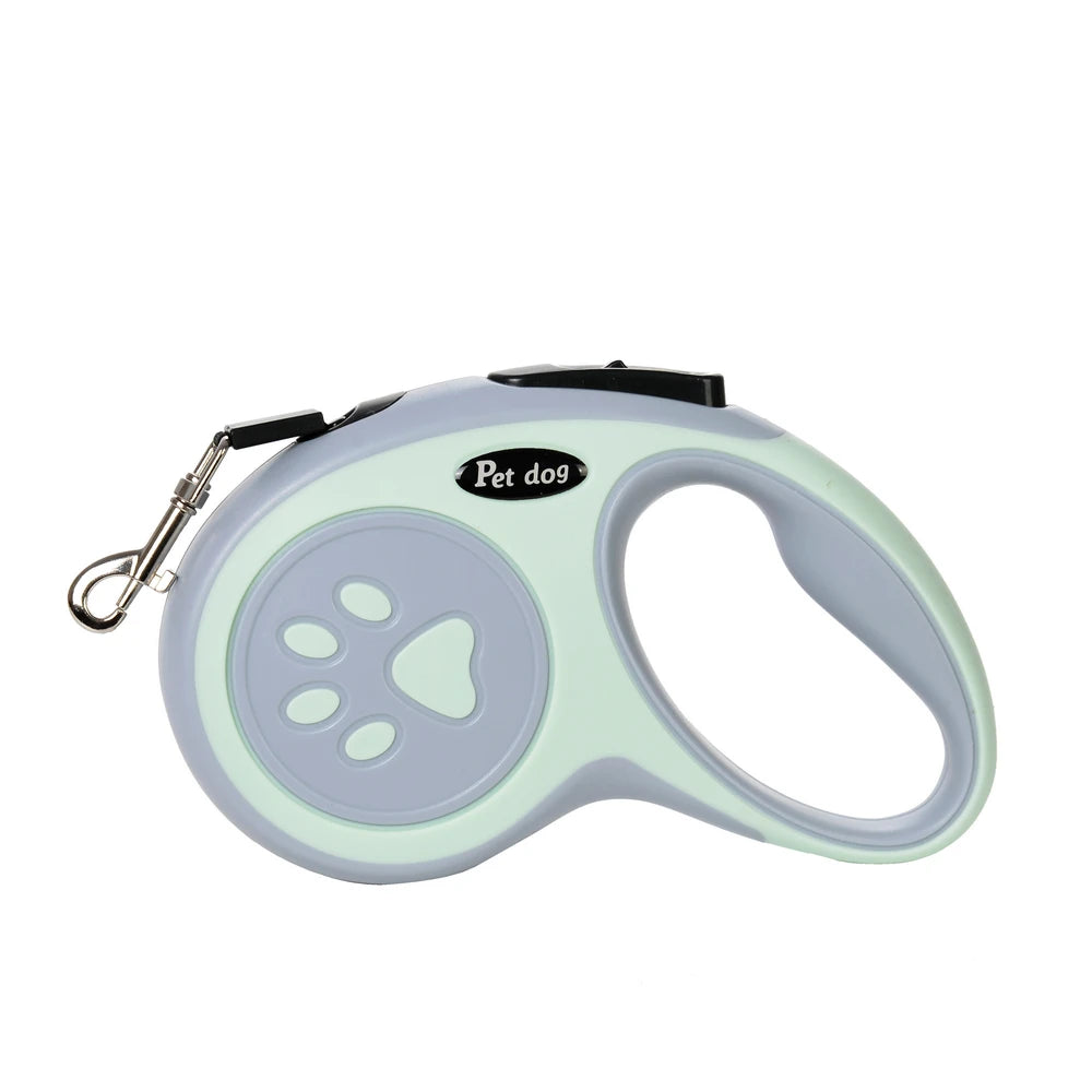 Laisse rétractable en nylon – 3 m / 5 m, poignée confortable pour chiens & chats