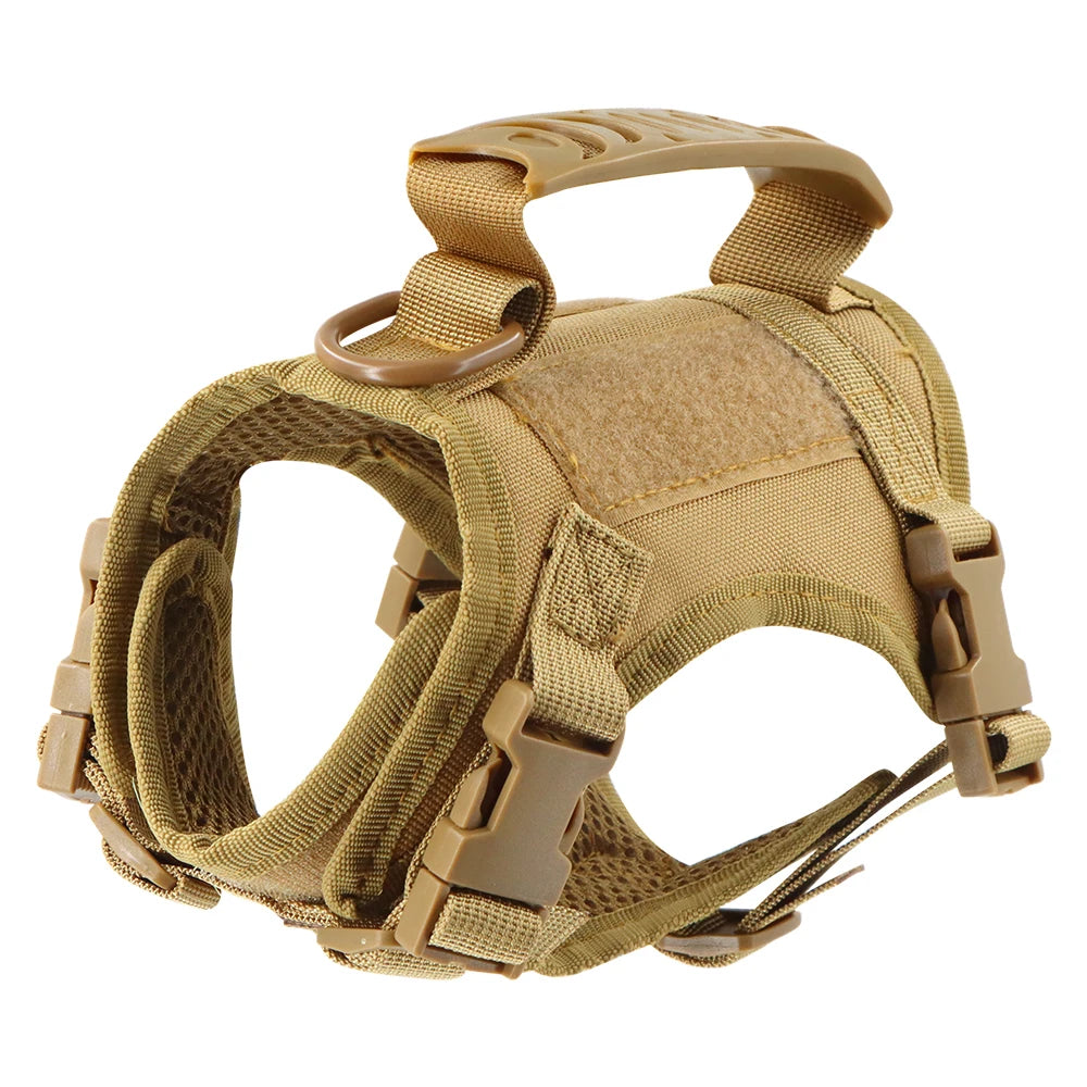 Harnais tactique pour chien, harnais pour chiot de petite race, gilet pour chat réglable pour Service militaire, accessoires pour chiens, entraînement et travail
