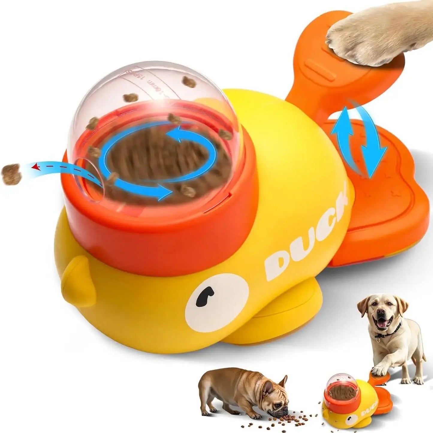 Jouet Interactif Canard Distributeur de Friandises – Anti-glisse & Ludique pour Chiens