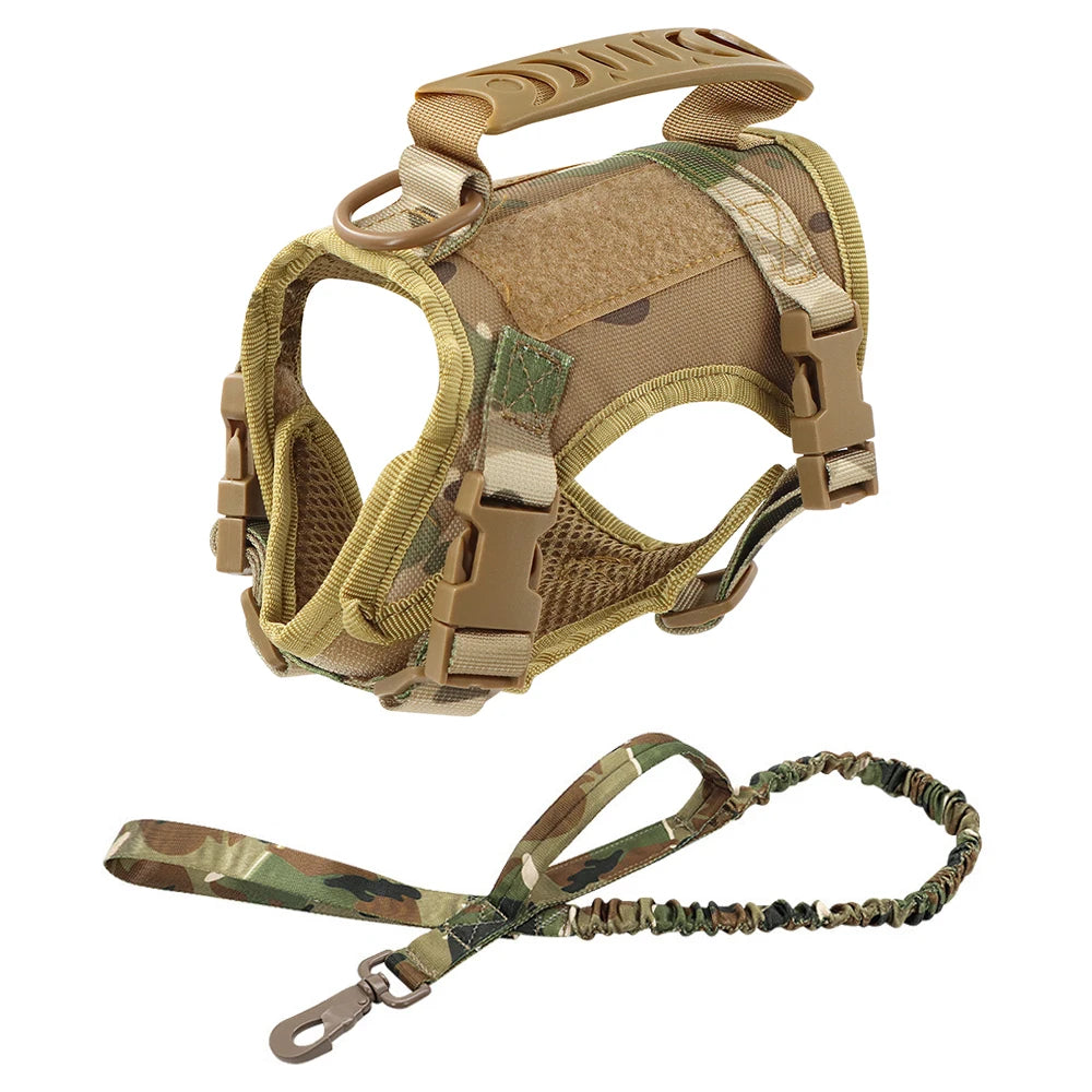Harnais tactique pour chien, harnais pour chiot de petite race, gilet pour chat réglable pour Service militaire, accessoires pour chiens, entraînement et travail