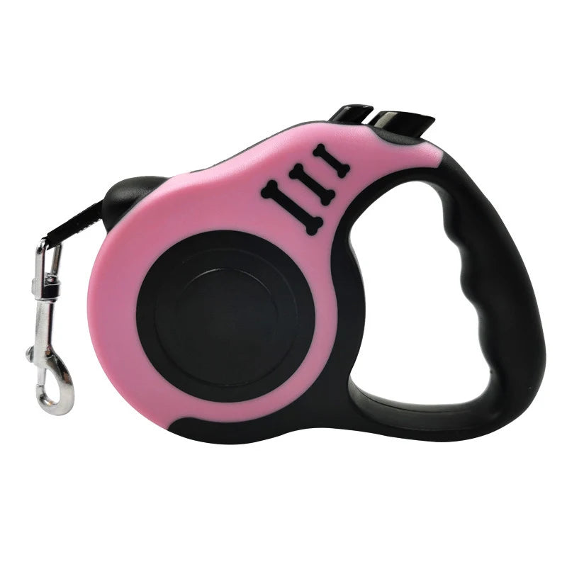 Laisse Rétractable 3m / 5m en Nylon Résistant – Pour Chiens de Petite à Grande Taille