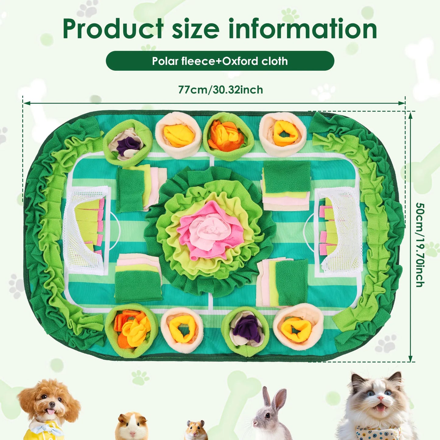 Tapis de Fouille Interactif XL pour Animaux – Puzzle & Gamelle Lente Anti-Stress pour Chiens
