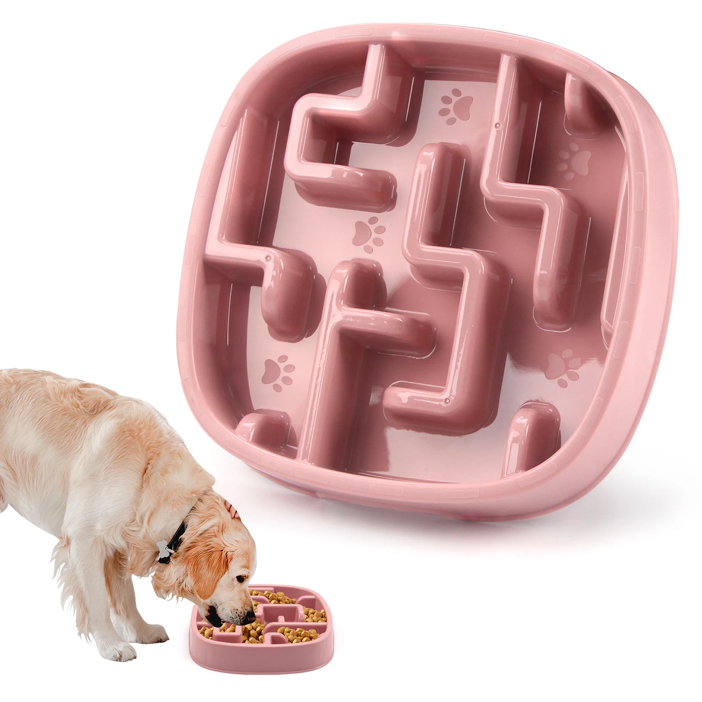 Bol Anti-Glouton pour Chien – Gamelle Antidérapante, Ralentit l’Alimentation, Évite les Ballonnements