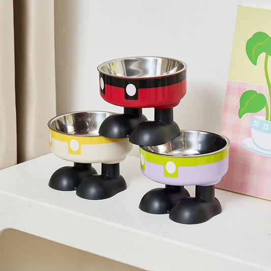 Gamelle Surélevée en Inox pour Chiens  – Antidérapante, Design et Protection des Cervicales